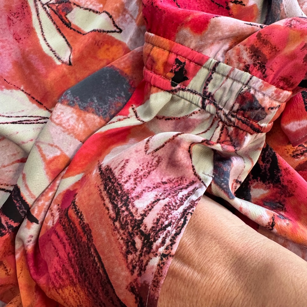 Floral Red and Pink Women's Dress - Picture 7 of 7